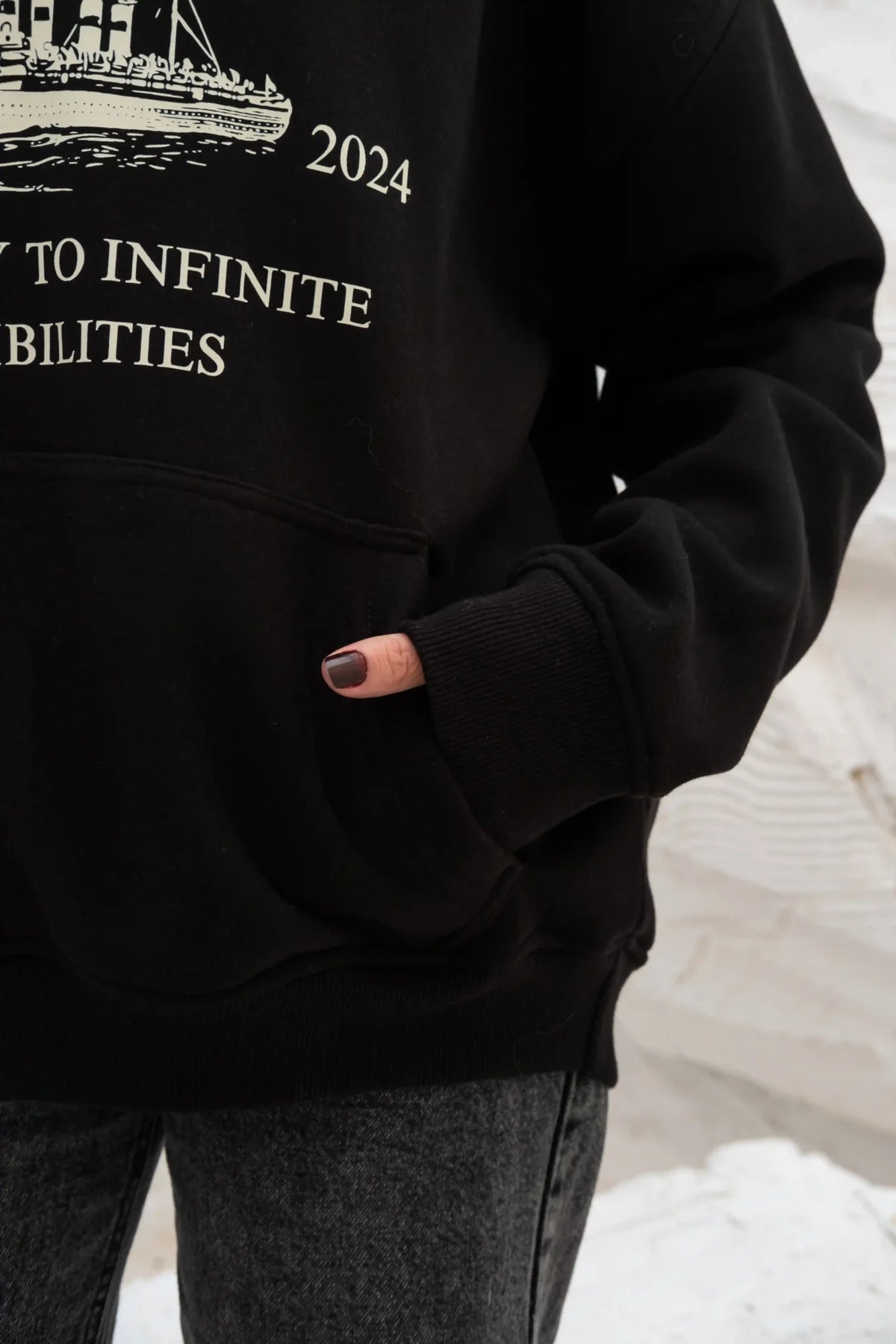Faith Black Hoodie Print