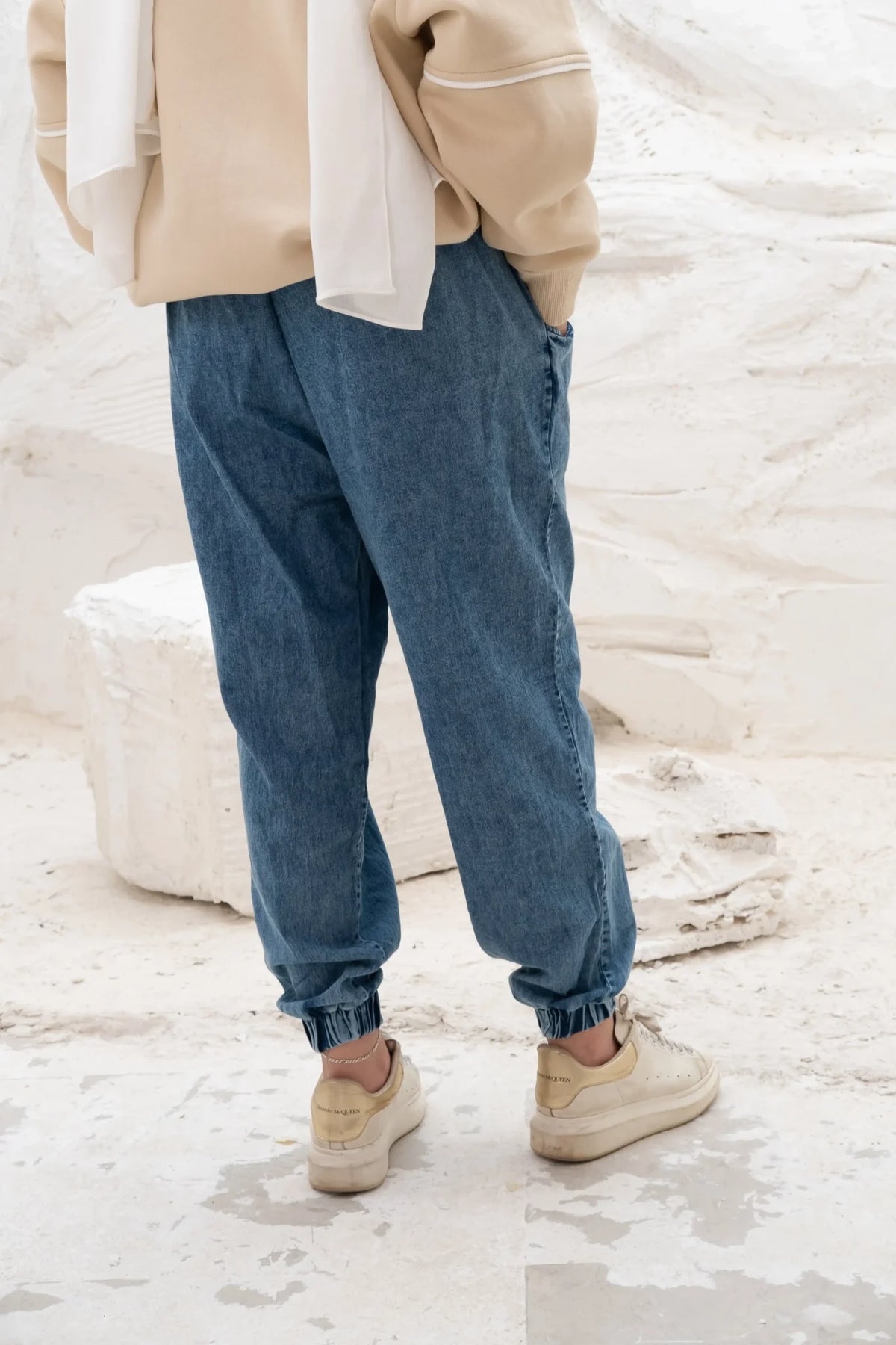 Denim Joggers -Blue