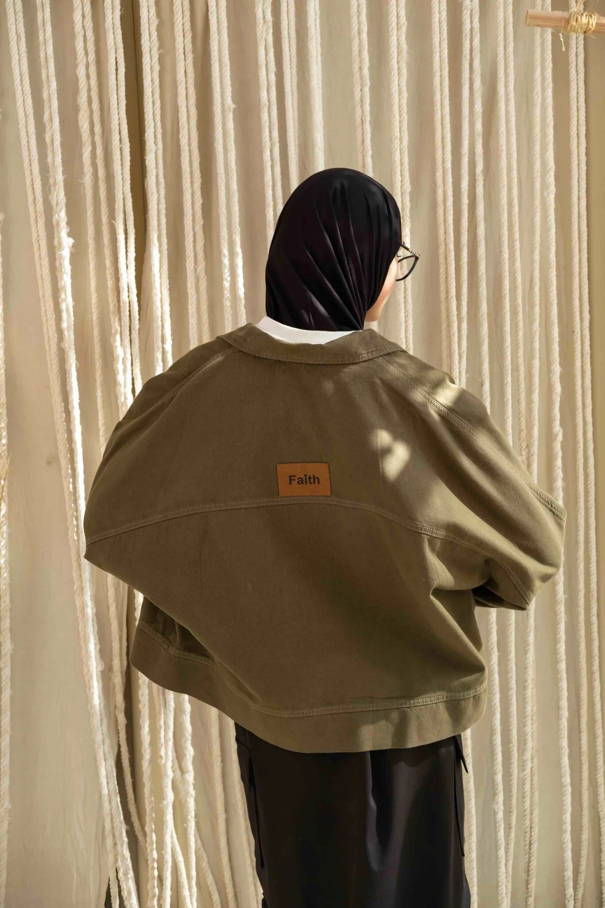 Olive Trendy Baseball Jacket