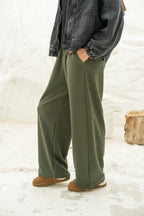 Plain Sweatpants olive