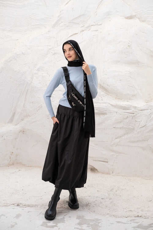 Black Balloon Skirt