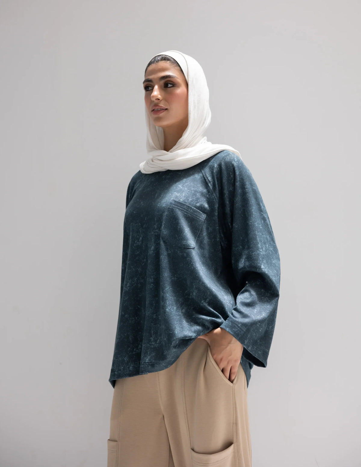 Faith T-Shirt Washed Blue