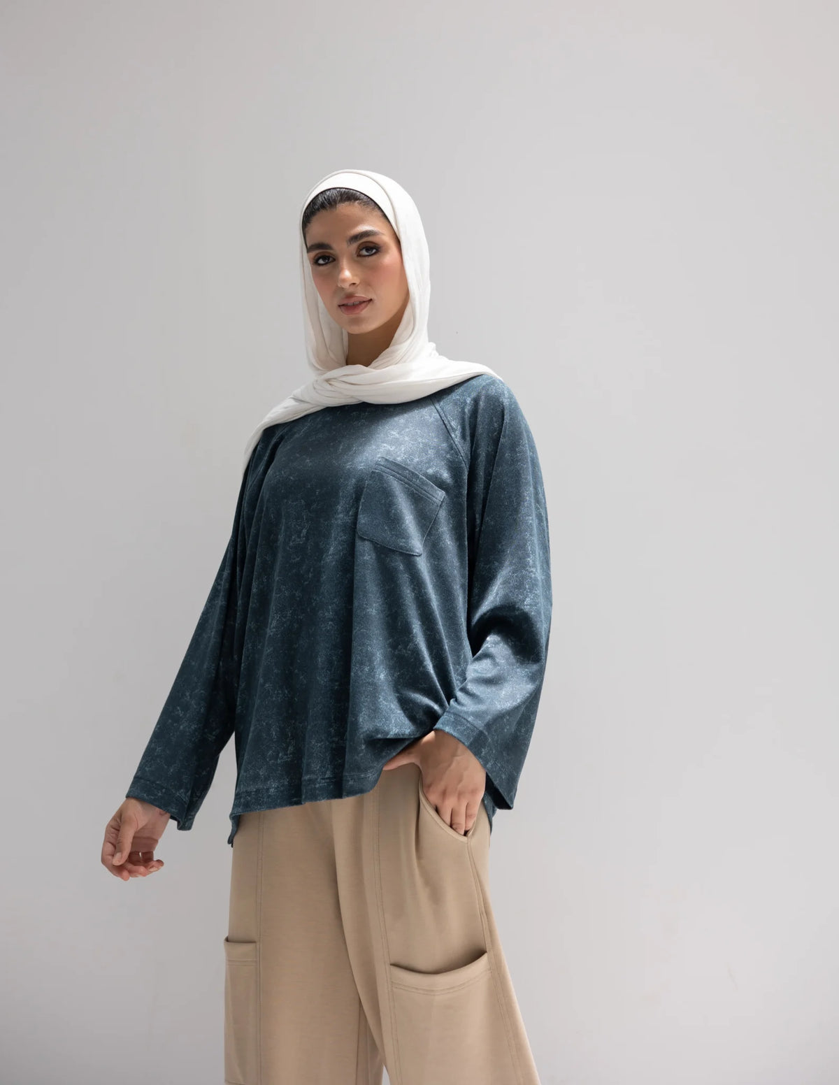 Faith T-Shirt Washed Blue