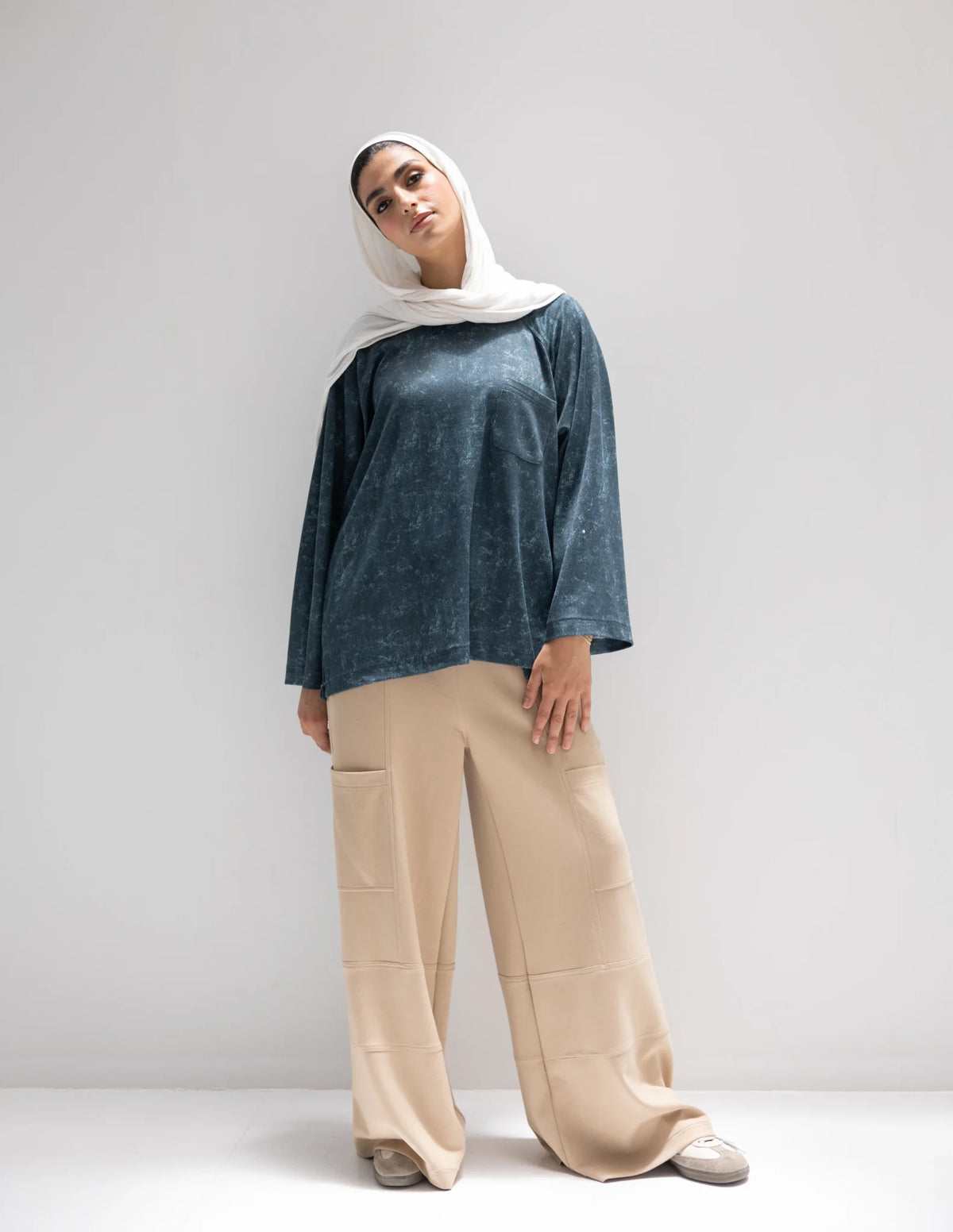 Faith T-Shirt Washed Blue