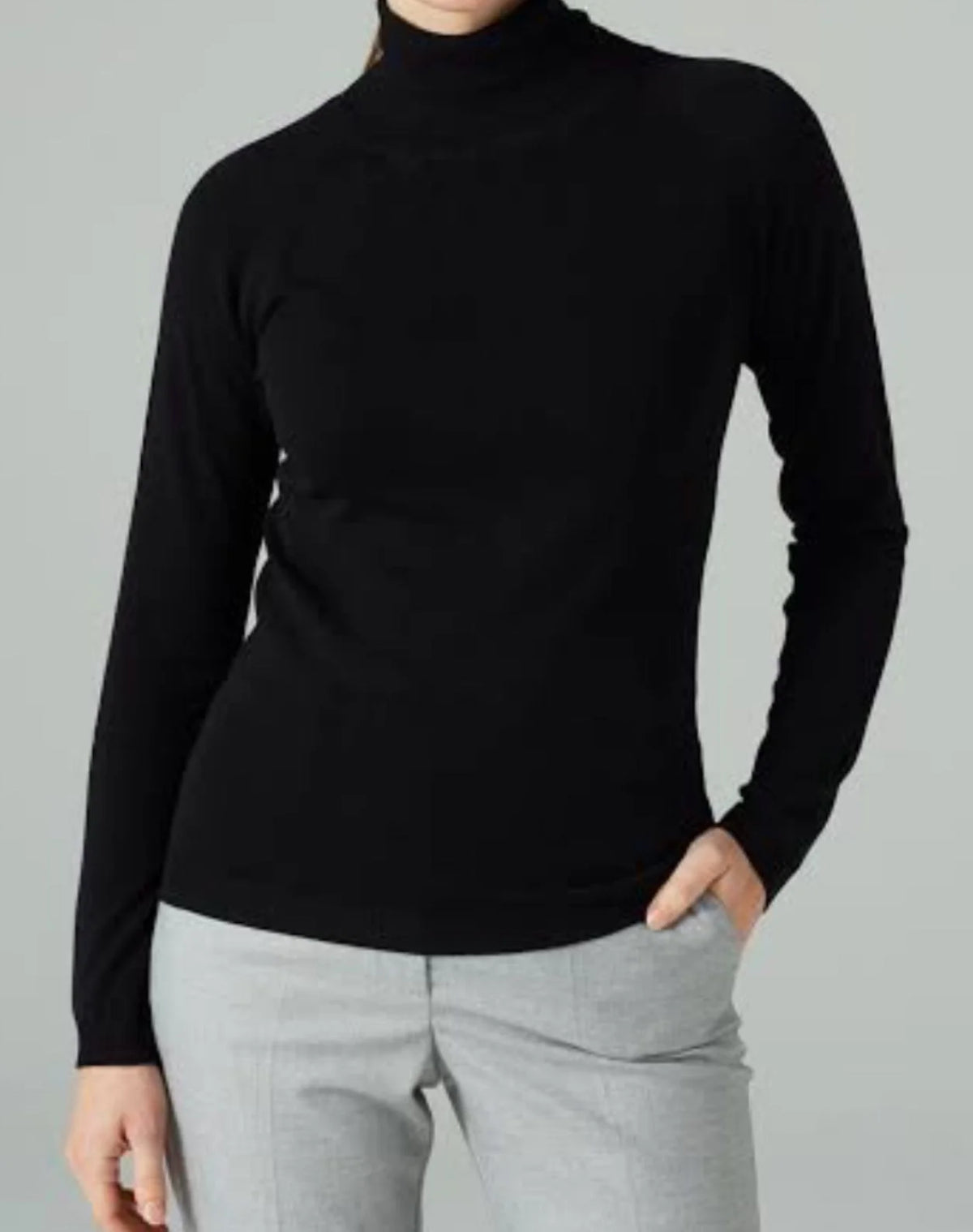 High Collar Wool Pullover